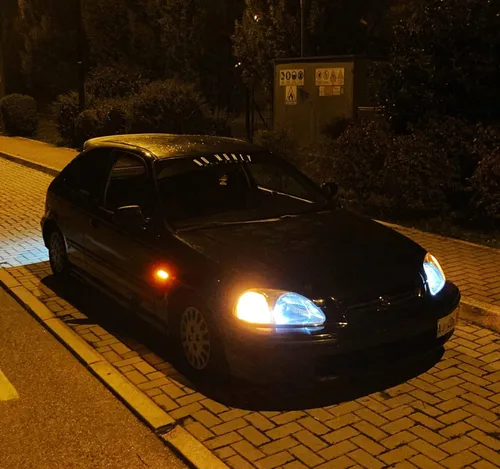Vista 4 de iJDMTOY JDM-Spec - Luces de marca lateral de parachoques delantero con lentes ámbar semitransparentes y LED completos con cables de conexión
