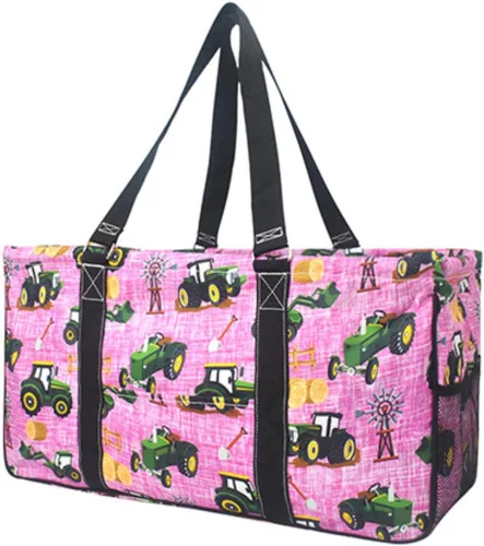 Vista 83 de NGIL Bolsa de comestibles reutilizable extra grande plegable de gran tamaño para comestibles, almacenamiento, picnic, playa, Estampado de vaca
