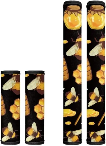 Vista 14 de Horeset Fundas para manija de puerta de refrigerador con estampado de bandera estadounidense, lavable, antideslizante, protector de US Flag