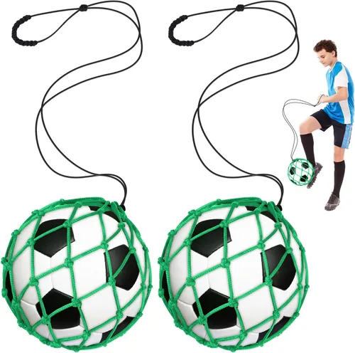 Vista 10 de Soccer Kick Trainer 2 Psc with Return Net - Football Training Equipment for Boys & Girls - Practice Gear Compatible with Size 3 4 5 Balls