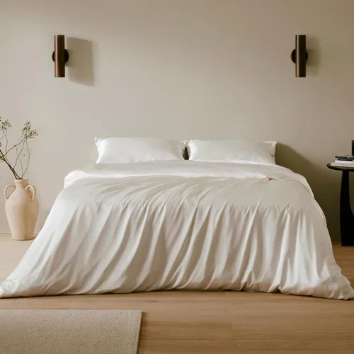 Vista 9 de LILYSILK Funda de edredón de seda negra para cama individual, fundas de edredón de seda de 19 momme
