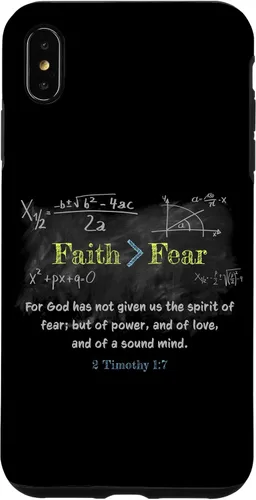 Vista 11 de Faith > Fear 2 Timothy 1:7 Christian Verse Math Equation Case for iPhone 17