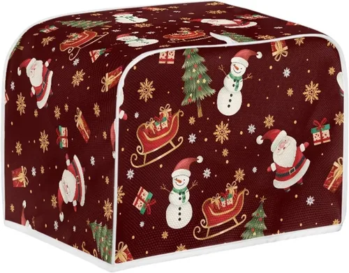 Vista 8 de Dolyues Beach Toaster Cover 2 Slice Universal Size Microwave Oven Dustproof Cover Women Gift Small Bread Cover with Portable Handle