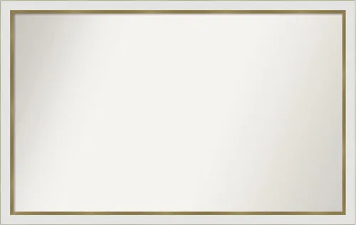 Vista 438 de Amanti Art Espejo personalizado, espejo de baño estrecho Alexandria White Wash, espejo de pared o espejo de tocador de baño sobre el fregadero