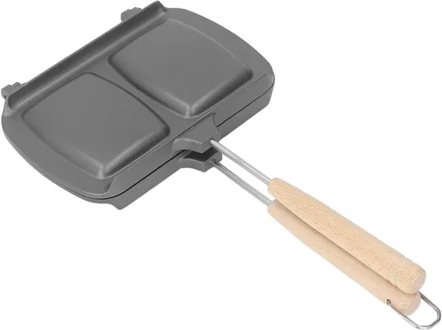 Vista 9 de Sartén de doble cara, sartén doble de aluminio antiadherente, máquina de queso a la parrilla, sándwich antiadherente para parrilla, sartén