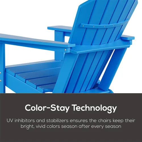Vista 6 de WestinTrends Dylan - Silla Adirondack para exteriores (juego de 2), color blanco