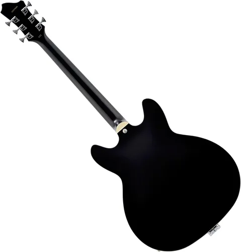 Vista 4 de Hagstrom Guitarra eléctrica semihueca Viking - Negro brillante