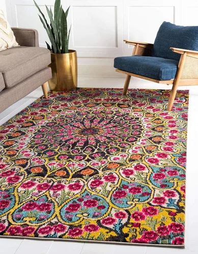 Vista 14 de Alfombra de Área de la Colección Vita de Unique Loom - O' Keefe (2' 2" x 3' 1" Rectángulo, Multicolor/Azul)
