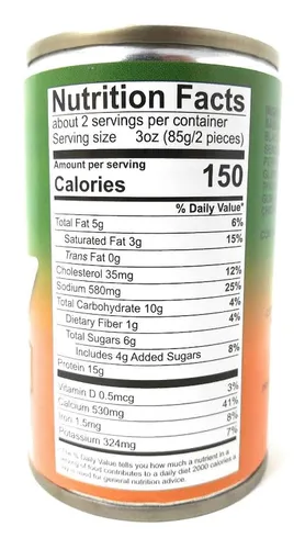 Vista 3 de 555 Sardinas fritas con frijoles negros 5.5oz (155g), paquete de 6