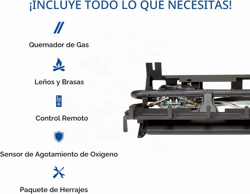 Vista 5 de Duluth Forge Juego de troncos de gas de combustible dual sin ventilación, 30 pulgadas, roble dividido, 33,000 BTU, control remoto, modelo # DLS-30R-1