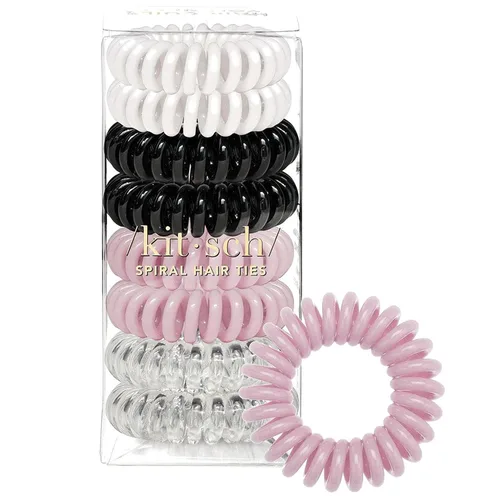Vista 11 de Kitsch Henna - Coletas para pelo Coiled Plastic Ponytail Holders for Thick and Thin Hair Creaseless and Dent-Free Hair Ties No Damage Phone
