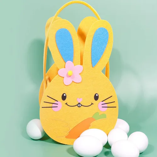 Vista 5 de JOYIN 3 cestas de Pascua, cestas de conejo de Pascua para niños, caza de huevos de Pascua, recuerdos de fiesta de Pascua, cubo de caza de huevos