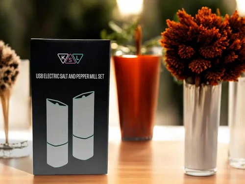 Vista 9 de KSL Gravity - Molinillo eléctrico de sal y pimienta, recargable por USB, molienda automática de 1 clic 1 molinillo de pimienta de grosor ajustable