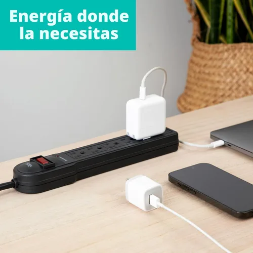 Vista 6 de KMC Paquete de 2 regletas de protección contra sobretensiones de 6 tomas, 900 julios, cable de extensión de 4 pies, protección contra sobrecarga