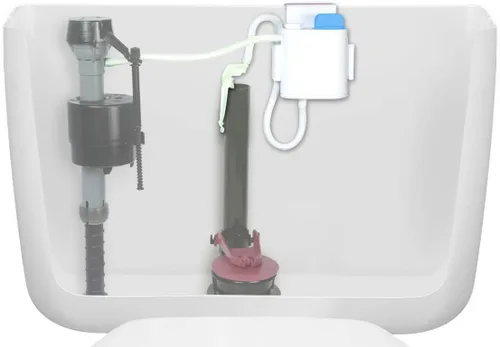 Vista 3 de Fluidmaster 8102P8 Flush 'n Sparkle Recambios del Sistema de Limpieza Automática de Taza de Inodoro, Azul Paquete de 2, Versión Mejorada