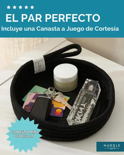 Vista 6 de XXXXL LAVABLE Cesta Grande Negra para Mantas Cesta para Sala de Estar 2 Piezas Cestas de Juguetes Almacenamiento Niños de Cuerda Tejida XXX Cesta