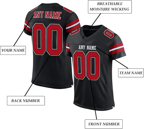 Vista 2 de Jersey de fútbol personalizado cosido impreso nombre del equipo y número de uniforme deportivo para hombres, mujeres y jóvenes