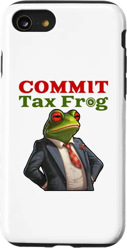 Vista 18 de Funda para iPhone 16 Commit Tax Frog Funny Fraud Meme Case