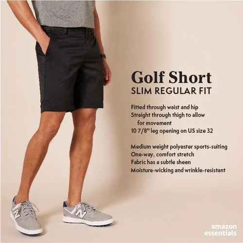 Vista 2 de Tienda Essentials Pantalones cortos de golf elásticos ajustados para hombre
