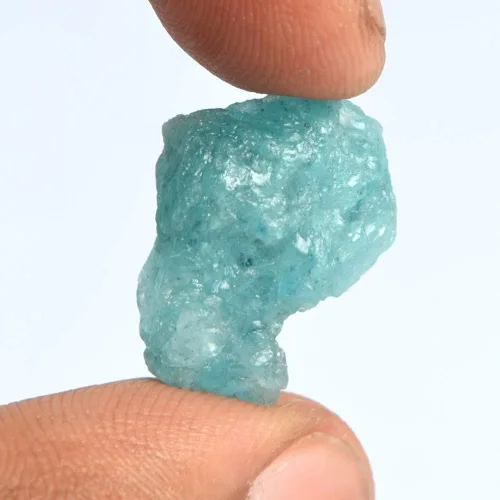 Vista 3 de Cristal de piedra aguamarina azul crudo 14.50 Ct Natural Real Sin tratar Azul áspero Aguamarina Piedra preciosa suelta DT-198, Gema, Brasil