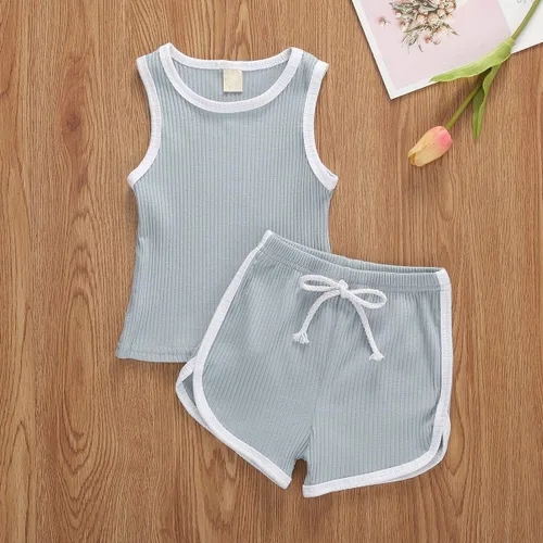 Vista 3 de Nituyy - Conjunto de pantalones cortos con cordón para bebé