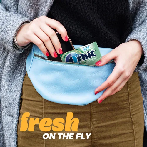 Vista 8 de ORBIT Goma de mascar de regreso a clases sin azúcar y menta dulce, paquetes de 3 unidades Smooth sweet mint sugar free gum, ready for after meals