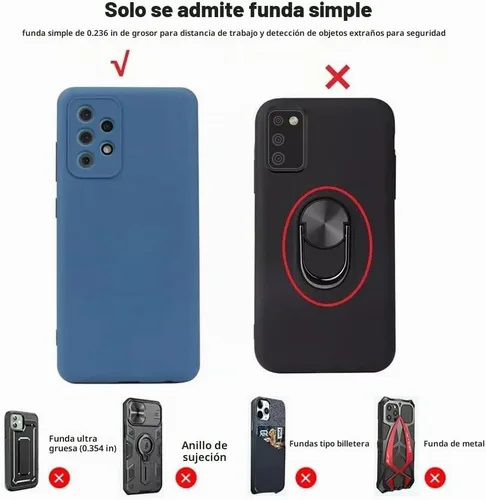 Vista 6 de 8W externo tipo C receptor de carga inalámbrico para Samsung Galaxy A54 A34 A24 A14 5G teléfono con cargador PAD