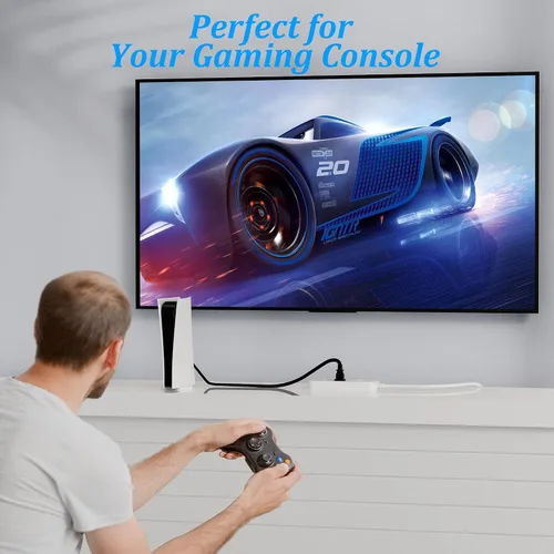 Vista 4 de Cable de alimentación de 2 clavijas de 2 pies (paquete de 2), cable de alimentación de CA no polarizado, 7A, 125V, ETL, compatible con PS5/PS4