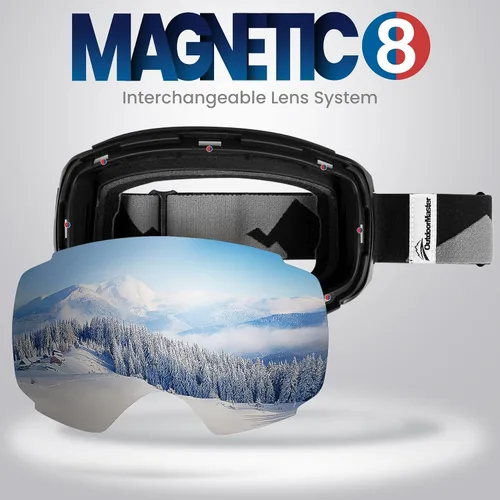 Vista 2 de OutdoorMaster Lentes de repuesto para gafas de esquí PRO - Más de 20 opciones Vlt 10% Gris