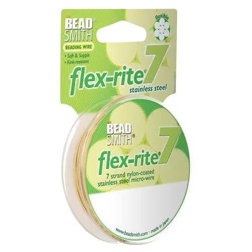 Vista 38 de The Beadsmith Flex-Rite - Alambre de acero inoxidable recubierto de nailon Transparente: 30 pies