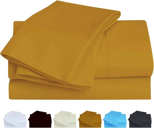 Vista 32 de Juego de sábanas de 1000 hilos de 4 piezas, súper suave, elegante y de alta calidad, 100% algodón egipcio, viene con bolsillo profundo de 18 Blanco