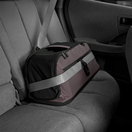 Vista 7 de Sleepypod Portador de mascotas para cabina de avión, talla única , Chocolate scuro Chocolate oscuro
