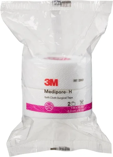 Vista 2 de 3M Medipore H Cinta médica perforada 1" x 10 Yd 2861, 1 paquete, 2/paquete