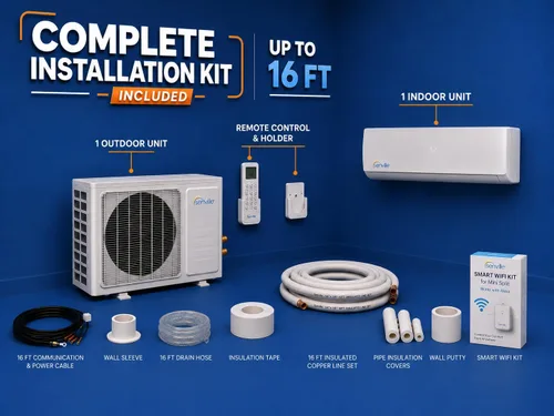 Vista 2 de Senville AURA Mini Split Aire Acondicionado, Bomba de Calor, Blanco, 6000