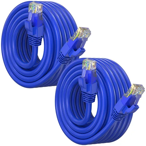 Vista 42 de Maximm Cable Ethernet Cat6, color negro (paquete de 2), cable UTP de 10 Gbps 550 MHz