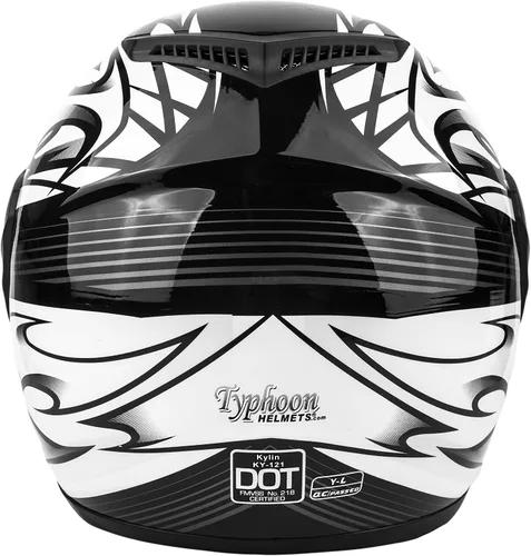 Vista 3 de Typhoon Youth Casco de motocicleta de cara completa para niños