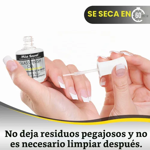 Vista 5 de Mia Secret Gel UV LED con acabado de vidrio 0.5 onzas líquidas - 0.5 fl oz