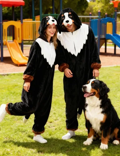 Vista 2 de Bernese Mountain onesie adult Unisex Adult Pajamas Halloween Christmas Party Cosplay Costume