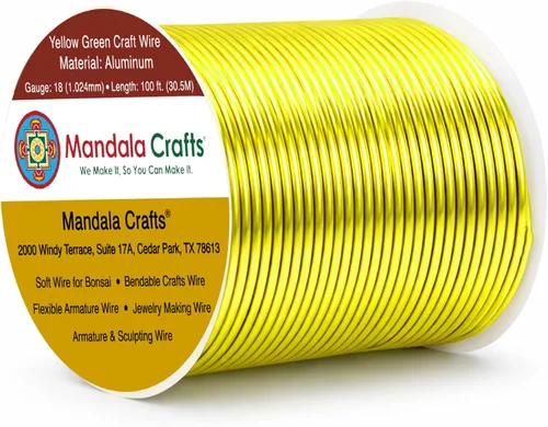 Vista 352 de Mandala Crafts - Alambre de aluminio anodizado de calibre 22 para hacer joyas - 137.2 m de alambre flexible surtido y coloreado - Doble para bonsái