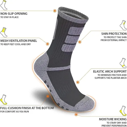 Vista 2 de DEARMY Calcetines deportivos de senderismo para mujereshombres los mejores regaloscalcetines deportivos acolchados que absorben la humedad 5 pares