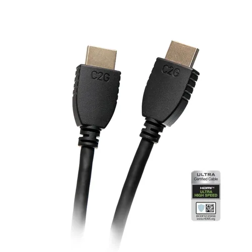 Vista 2 de C2G Legrand Cable HDMI con Ethernet, cable HDMI de alta velocidad negro, cable Ethernet de 3 pies, cables HDMI con cable Ethernet, 1 unidad, C2G