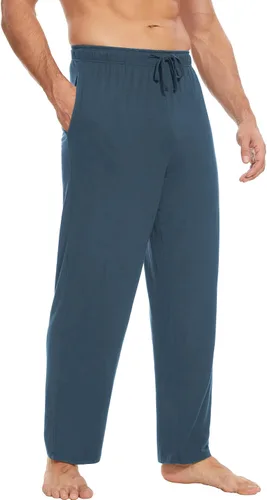 Vista 12 de GYS - Pantalones para dormir de bambú para hombre Negro