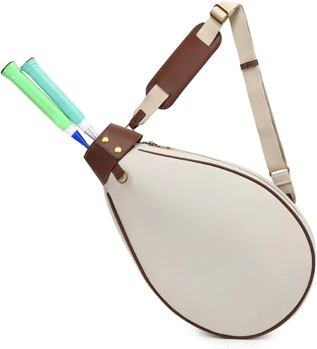 Vista 3 de Bolso cruzado de bádminton de tenis para mujeres y hombres, soporte para remo, bolsa de raqueta y squash para regalos de cumpleaños