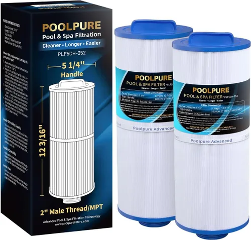 Vista 10 de POOLPURE Filtro de spa 5CH-352 que reemplaza a PPM35SC-F2M, Marquis Spa 20042, 20092, 70-0240, 370-0242, 370-0243, Filbur FC-0196, filtro macho de 2