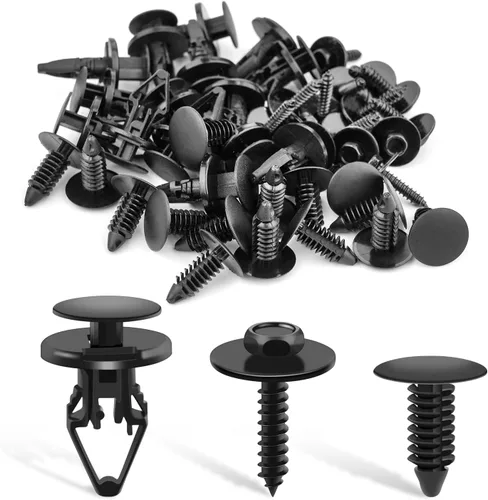 Vista 12 de GOOACC 100 piezas de 10 tamaños de clip de moldura de resorte de metal clip universal de sujeción de cuerpo de automóvil compatible con GTI, Jetta