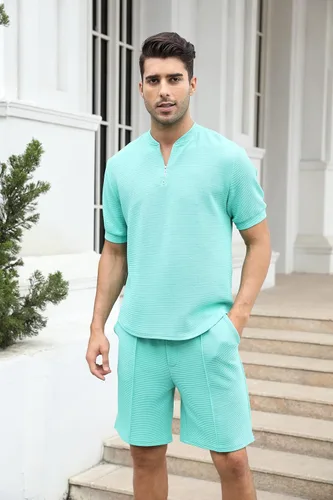 Vista 86 de FZNHQL Conjunto deportivo de moda para hombre, 2 piezas, casual, atlético, para correr, manga corta/larga, conjunto para hombre