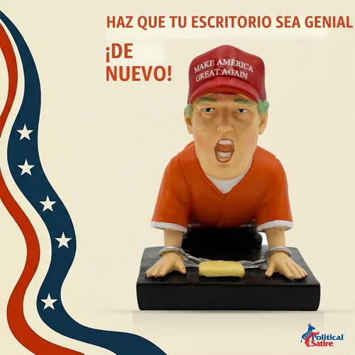 Vista 2 de Soporte para bolígrafo Donald Trump, mercancía de Donald Trump. Regalos divertidos para hombres, regalos de elefante blanco para adultos. Regalos