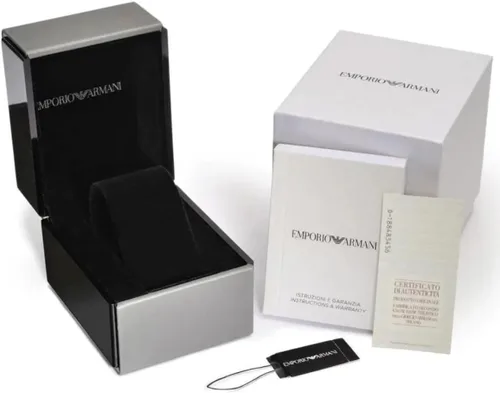 Vista 3 de Emporio Armani Reloj de cuarzo Gianni T-Bar para mujer, Oro Rosa, Pulsera