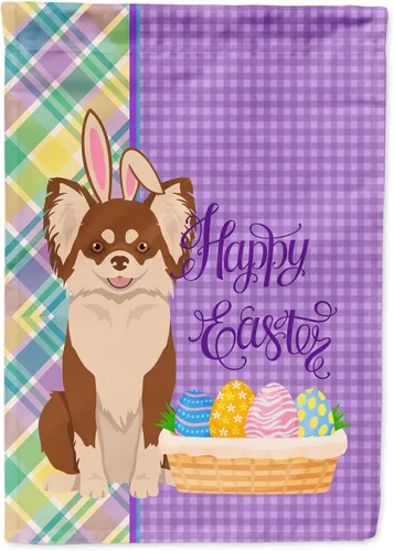 Vista 77 de Caroline's Treasures WDK4925GF Bandera de Pascua Airedale Terrier negra y tostada, tamaño jardín, bandera decorativa para patio exterior, patio