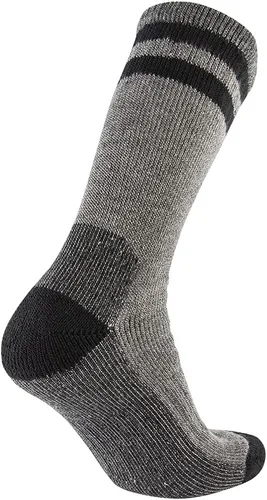 Vista 6 de Cerebro Calcetines de lana merino para hombre, calcetines acolchados a media pantorrilla que absorben la humedad, calcetines de senderismo